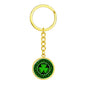 Shamrock Graphic Circle Keychain