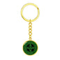 Irish Celtic Cross Shield Graphic Circle Keychain