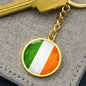 Ireland Flag Graphic Circle Keychain