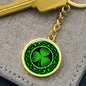 Shamrock Graphic Circle Keychain
