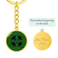 Irish Celtic Cross Shield Graphic Circle Keychain