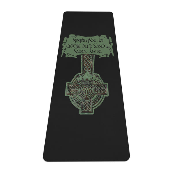 In My Veins Flows The Blood Of Irish Rebels Rubber Yoga Mat