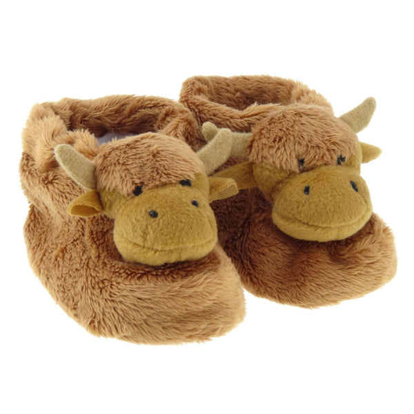 🏴󠁧󠁢󠁳󠁣󠁴󠁿 Highland Cow Scottish Baby Slippers 🏴󠁧󠁢󠁳󠁣󠁴󠁿