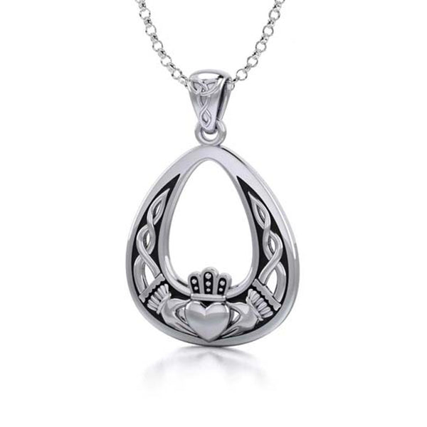 ☘️ Irish Claddagh .925 Sterling Silver Necklace ☘️