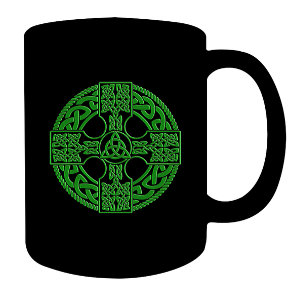 Irish Celtic Cross Shield Mug