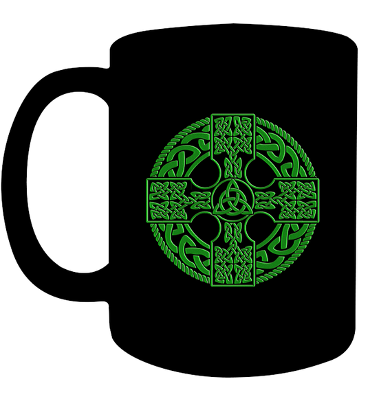 Irish Celtic Cross Shield Mug