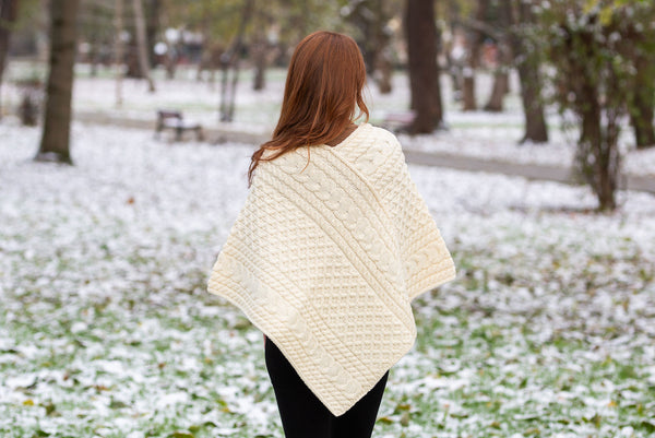 ☘️ Soft Fisherman Cable Knit Poncho ☘️