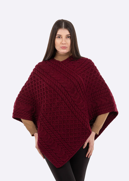 ☘️ Soft Fisherman Cable Knit Poncho ☘️