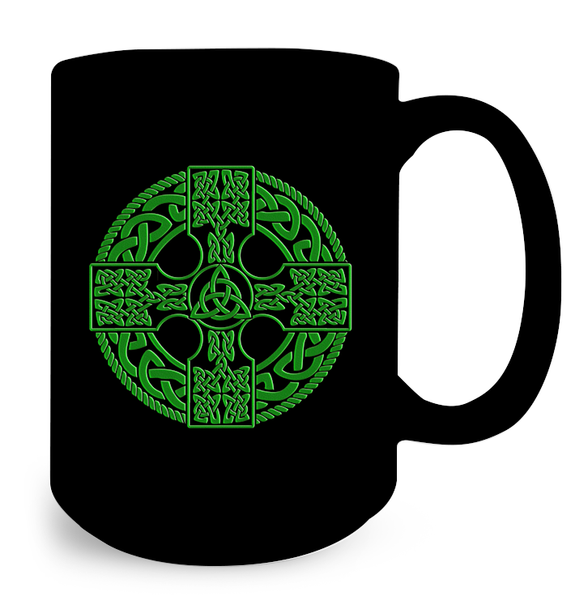 Irish Celtic Cross Shield Mug