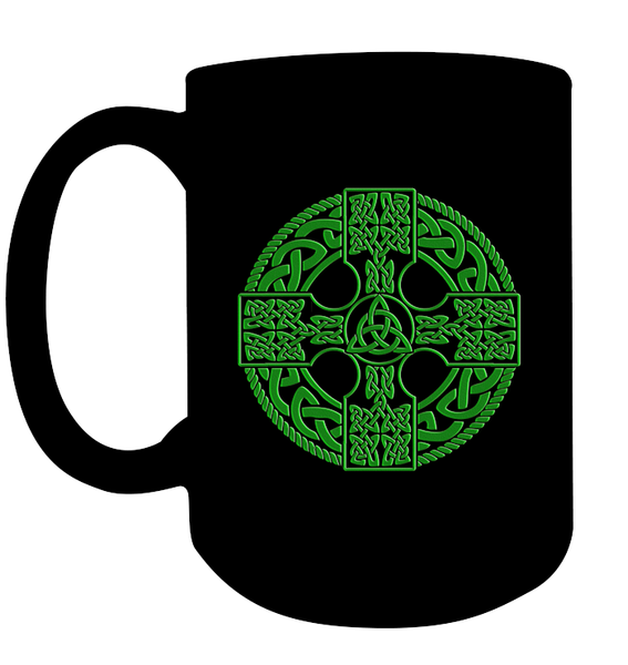 Irish Celtic Cross Shield Mug