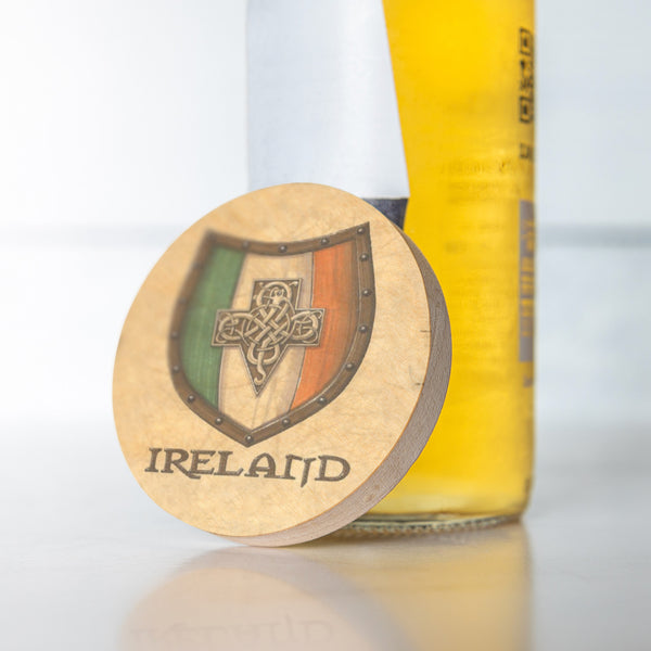 Ireland Celtic Shield Magnetic Wooden Bottle Opener