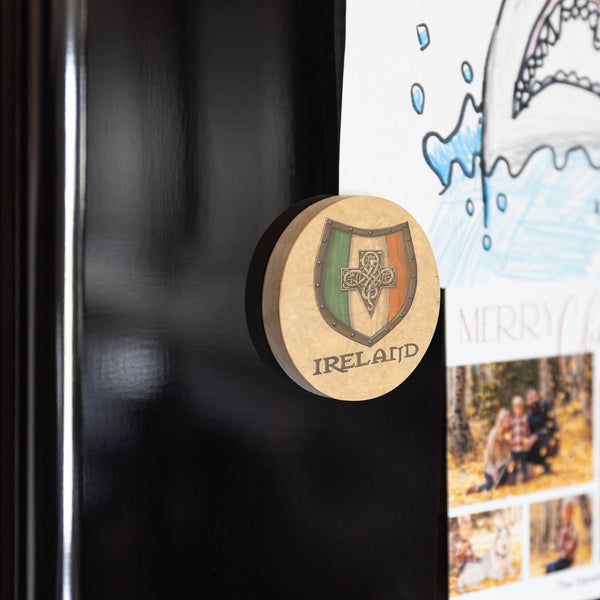 Ireland Celtic Shield Magnetic Wooden Bottle Opener
