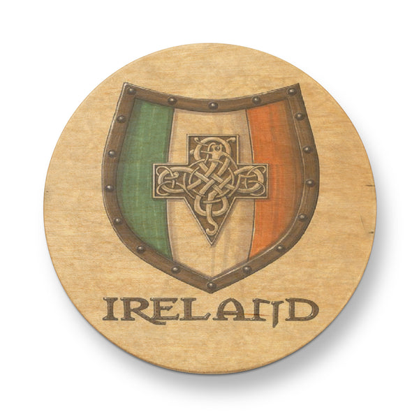 Ireland Celtic Shield Magnetic Wooden Bottle Opener