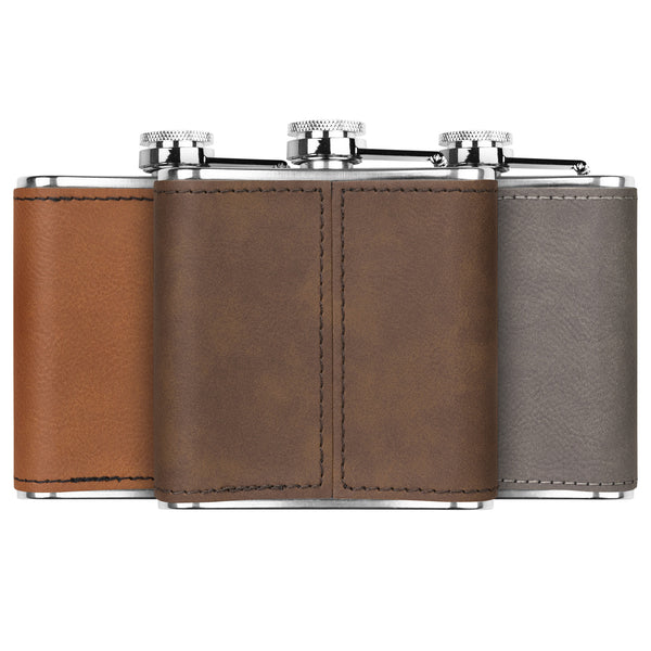 ☘️ Irish Celtic Cross Shield Premium Leather Flask ☘️