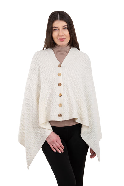 ☘️ Luxurious Aran Lambswool Poncho ☘️