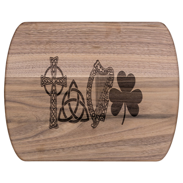 LOVE Ireland Hardwood Oval Cutting Board