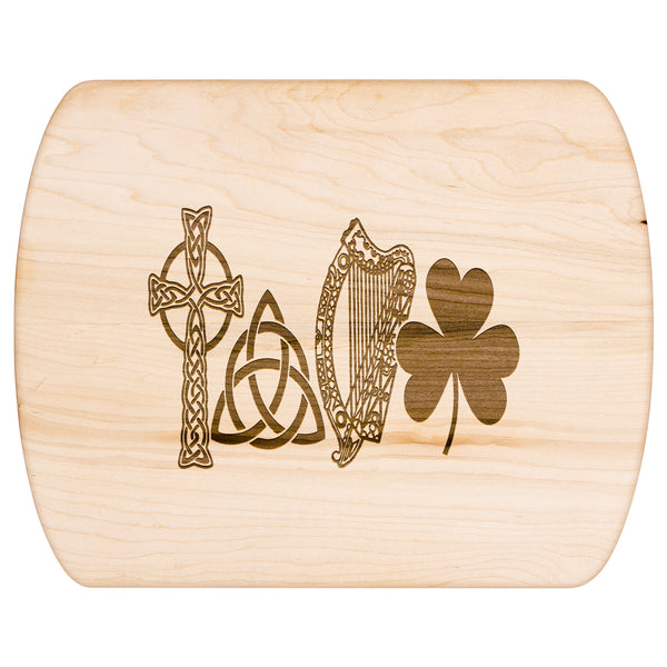 LOVE Ireland Hardwood Oval Cutting Board