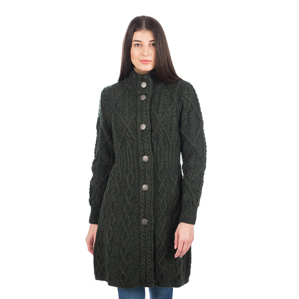 ☘️ Aran Cable Merino Wool Coat ☘️