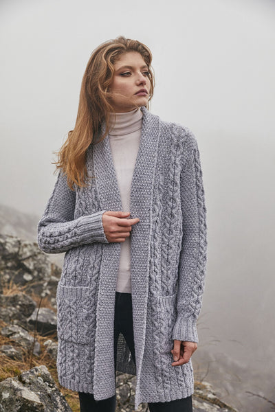 ☘️ Ladies Aran Open Face Cardigan ☘️