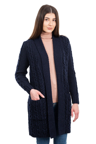 ☘️ Ladies Aran Open Face Cardigan ☘️