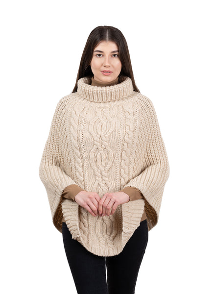 ☘️ Cable Stitch Irish Poncho ☘️