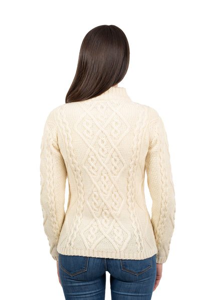 ☘️ Ladies Traditional Irish Cable Knit Sweater ☘️