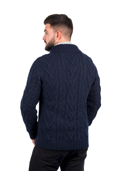 ☘️ Men's Buttoned Shawl Collar Cable Sweater ☘️