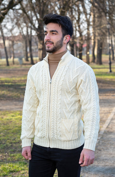 ☘️ Men's Zipper Aran Cardigan ☘️