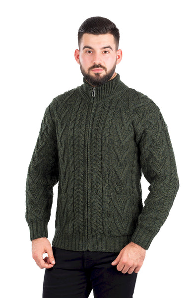 ☘️ Men's Zipper Aran Cardigan ☘️