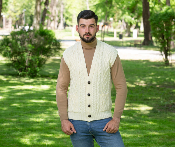 ☘️ Classic Men's Aran Knit Vest ☘️