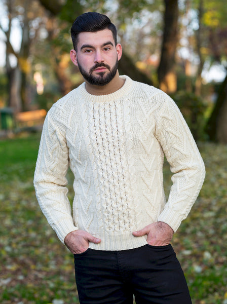 ☘️ Men's Merino Wool Aran Knit Sweater ☘️