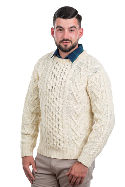 ☘️ Men's Merino Wool Aran Knit Sweater ☘️