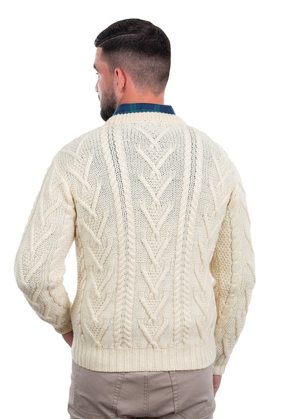 ☘️ Men's Merino Wool Aran Knit Sweater ☘️