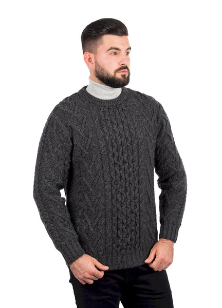 ☘️ Men's Merino Wool Aran Knit Sweater ☘️