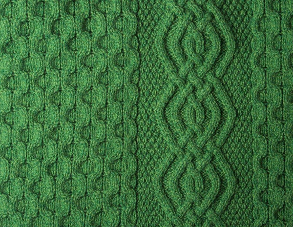 ☘️ Honeycomb Merino Wool Aran Knit Throw ☘️