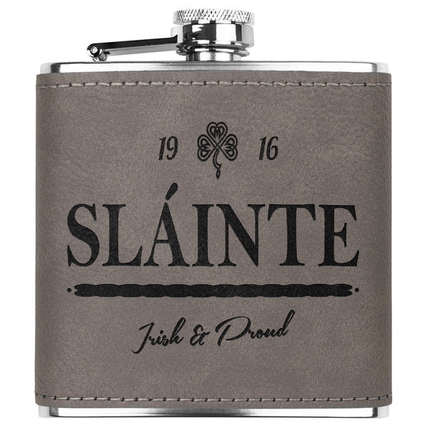 ☘️ Sláinte...Irish & Proud Premium Leather Flask ☘️