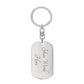 American Irish Flag Graphic Dog Tag Keychain