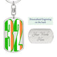 32 County Ireland Graphic Dog Tag Keychain