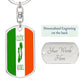 Celtic Rebel Graphic Dog Tag Keychain