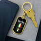 Irish To The Bone Graphic Dog Tag Keychain