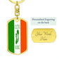 Celtic Rebel Graphic Dog Tag Keychain
