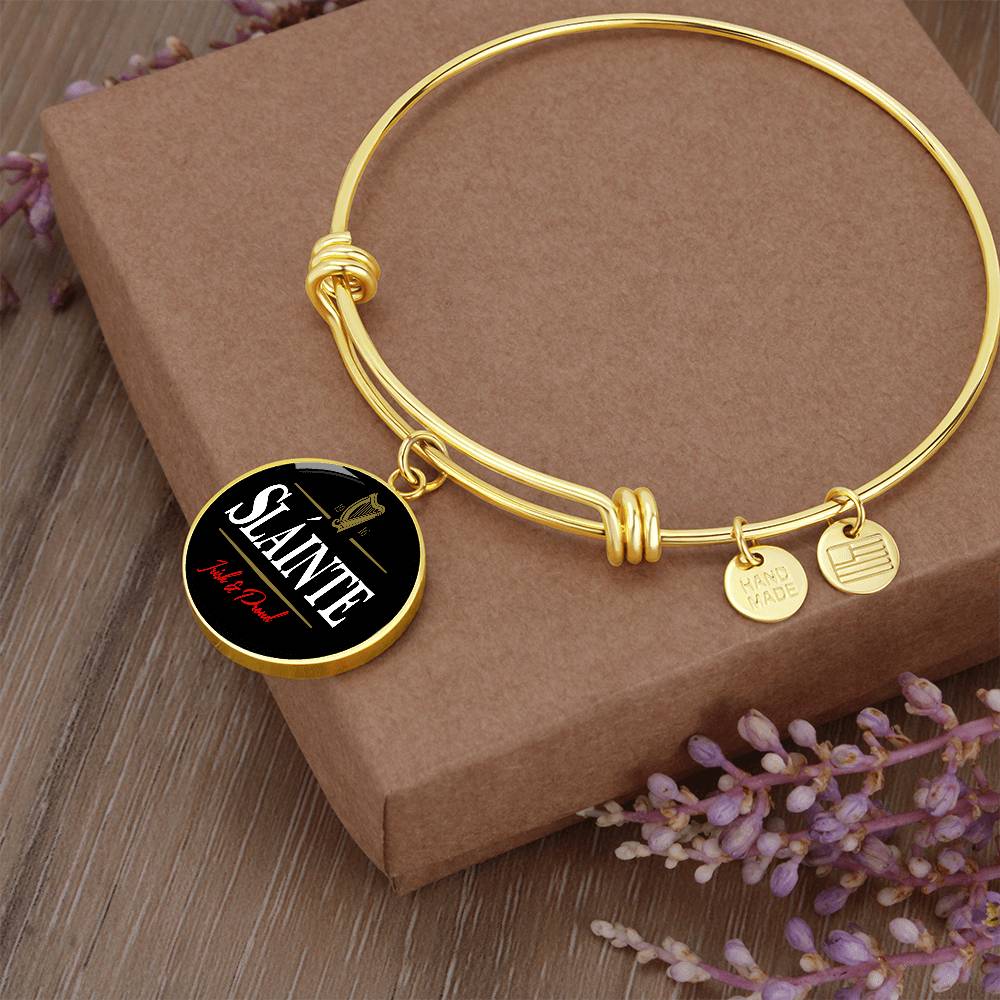 ☘️ Sláinte...Irish & Proud Bangle Bracelet ☘️