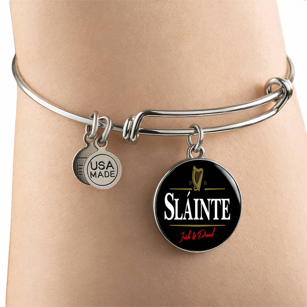 ☘️ Sláinte...Irish & Proud Bangle Bracelet ☘️