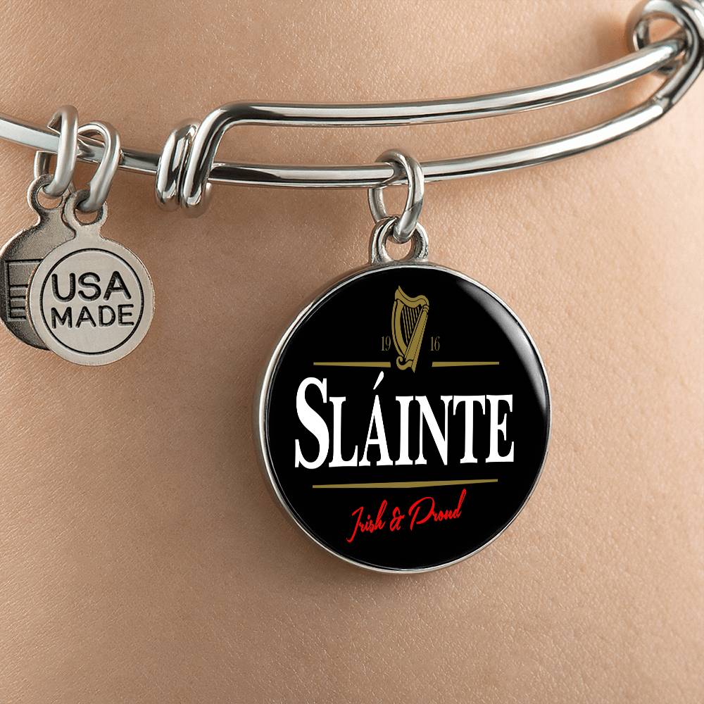 ☘️ Sláinte...Irish & Proud Bangle Bracelet ☘️