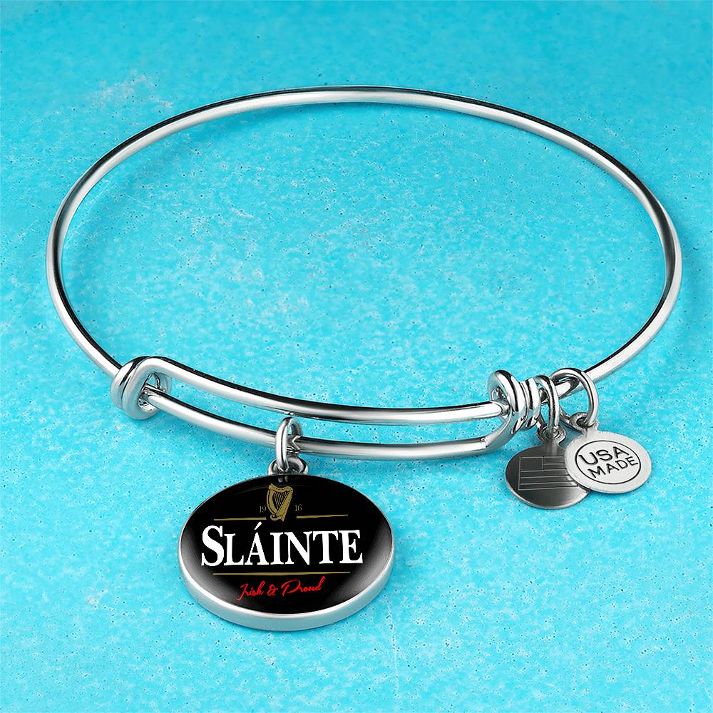 ☘️ Sláinte...Irish & Proud Bangle Bracelet ☘️