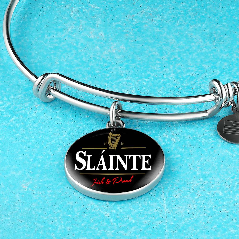 ☘️ Sláinte...Irish & Proud Bangle Bracelet ☘️