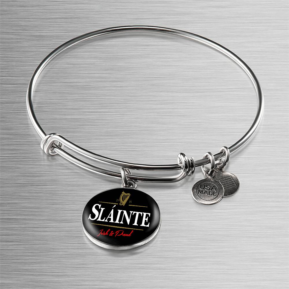 ☘️ Sláinte...Irish & Proud Bangle Bracelet ☘️