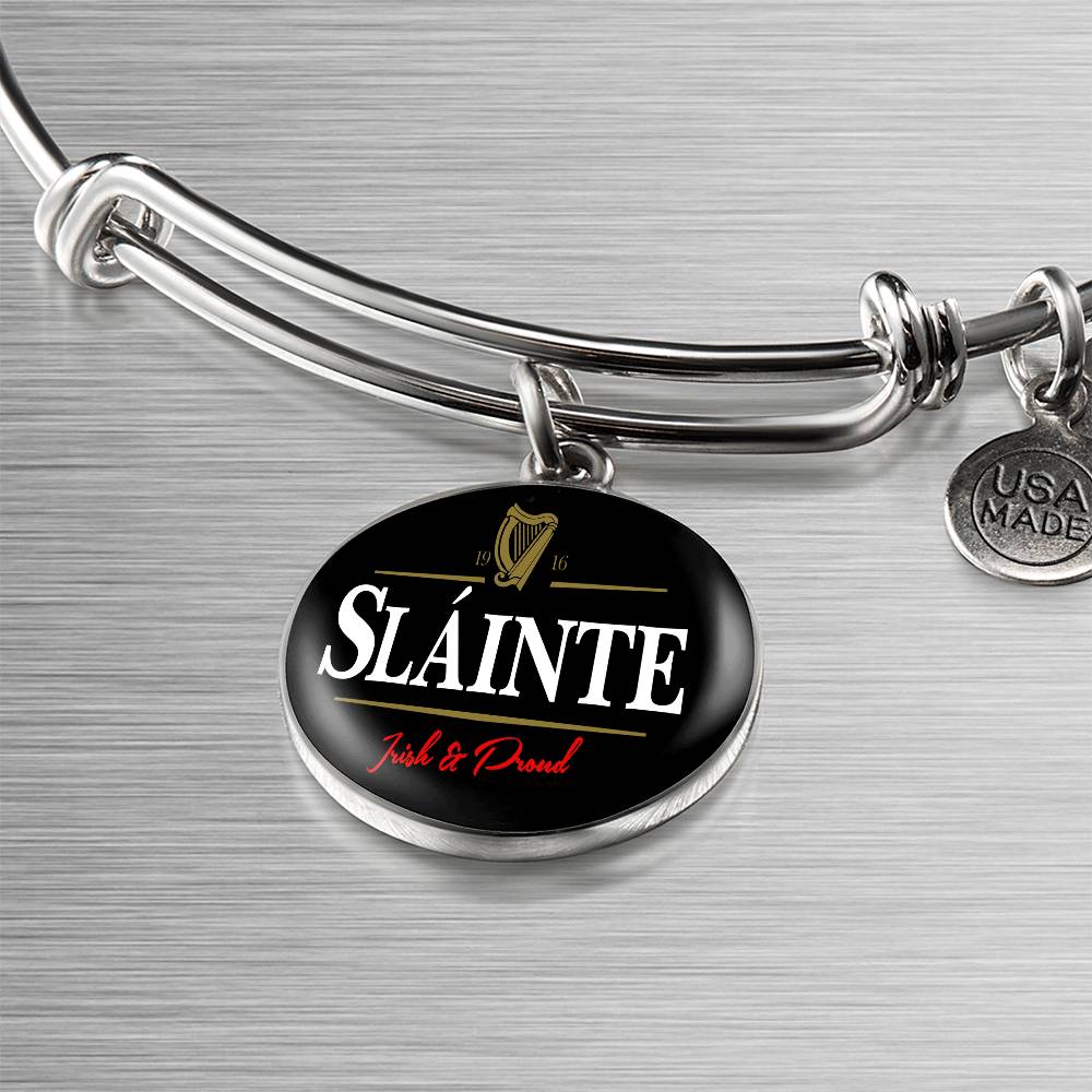 ☘️ Sláinte...Irish & Proud Bangle Bracelet ☘️