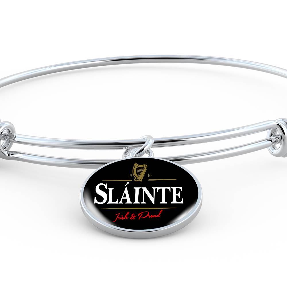 ☘️ Sláinte...Irish & Proud Bangle Bracelet ☘️