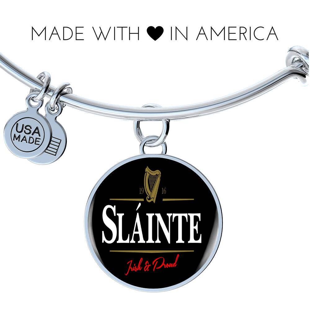 ☘️ Sláinte...Irish & Proud Bangle Bracelet ☘️